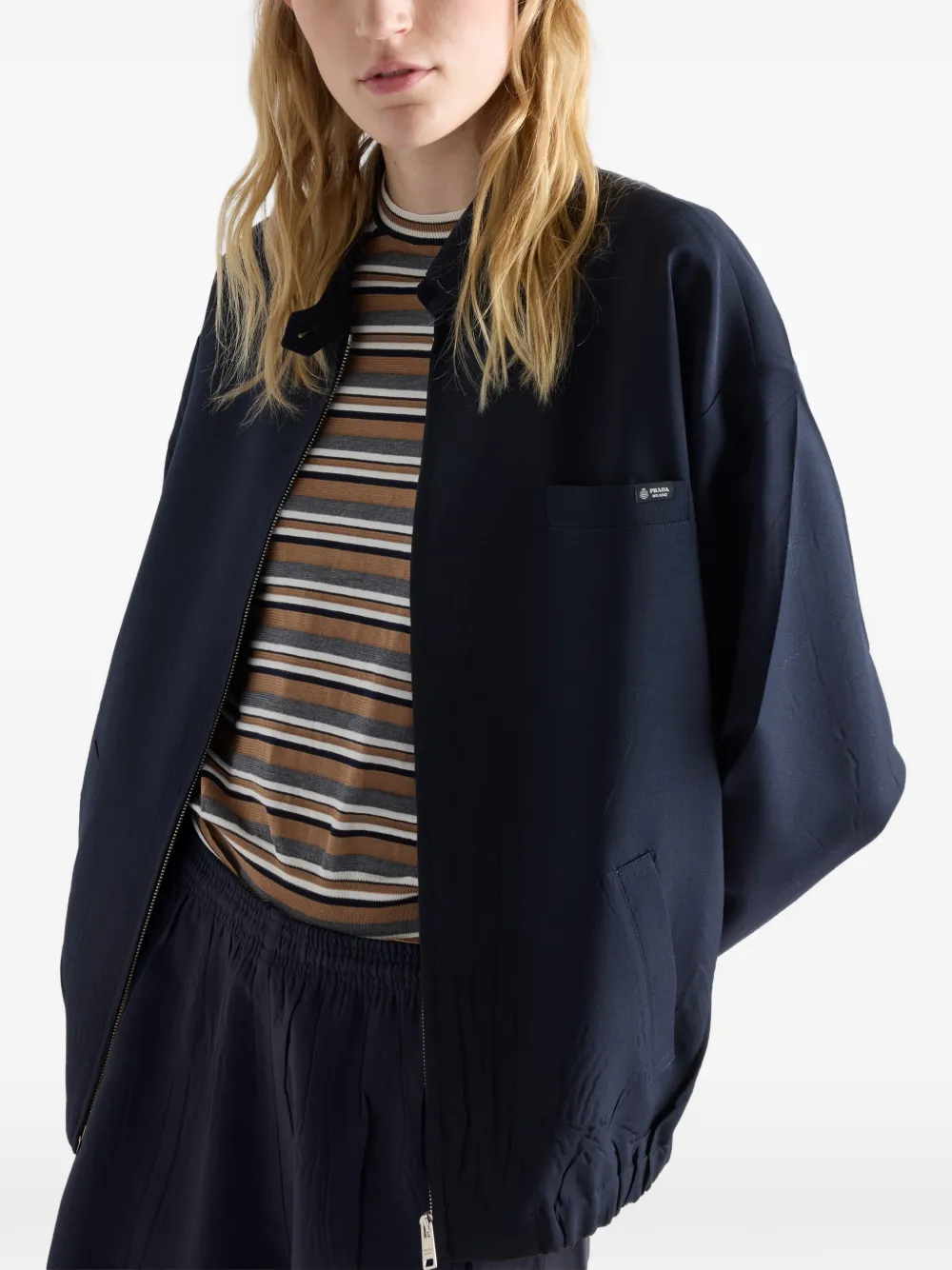 Prada Mohair wollen bomberjack Blauw