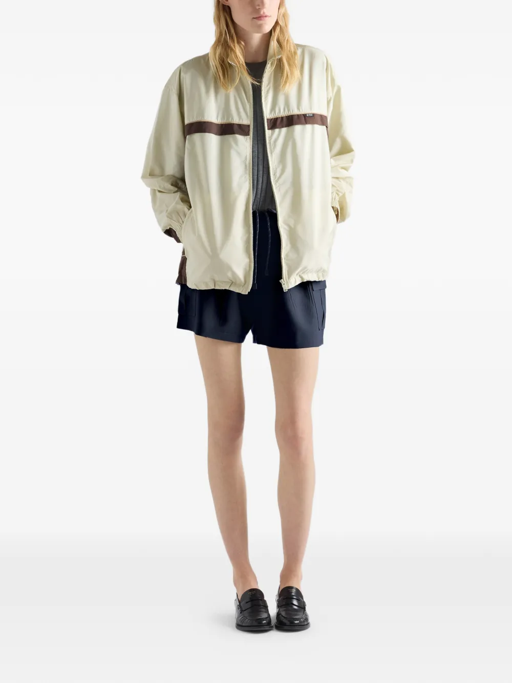 Prada Lichtgewicht Re-Nylon jack Beige