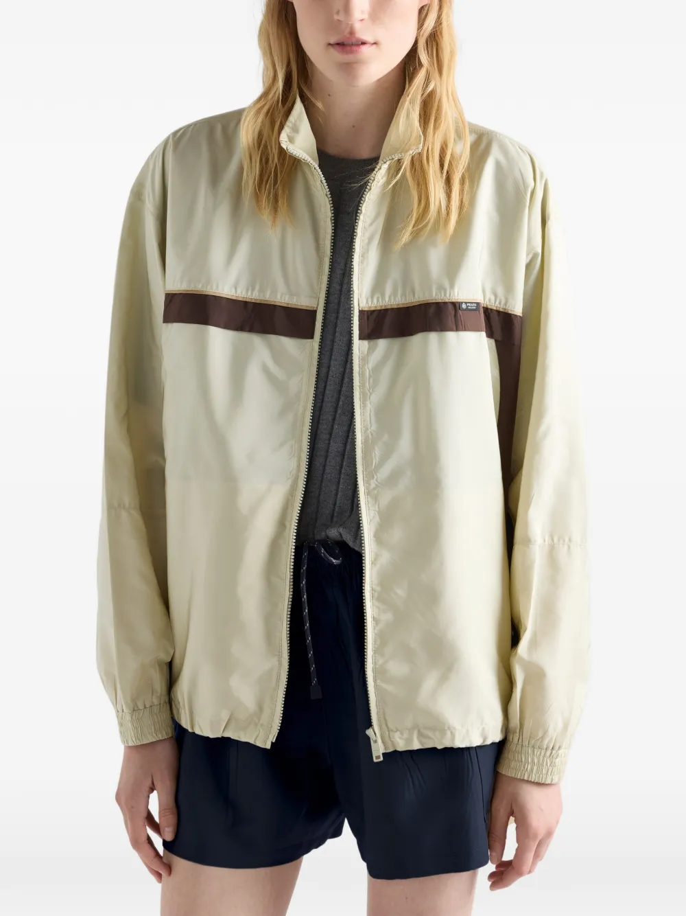 Prada Lichtgewicht Re-Nylon jack Beige