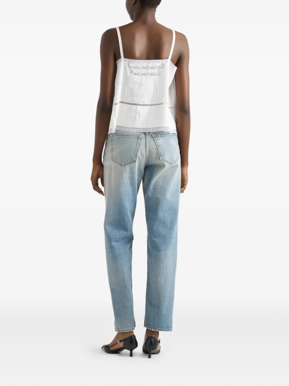 Prada Jeans met verwassen-effect Blauw