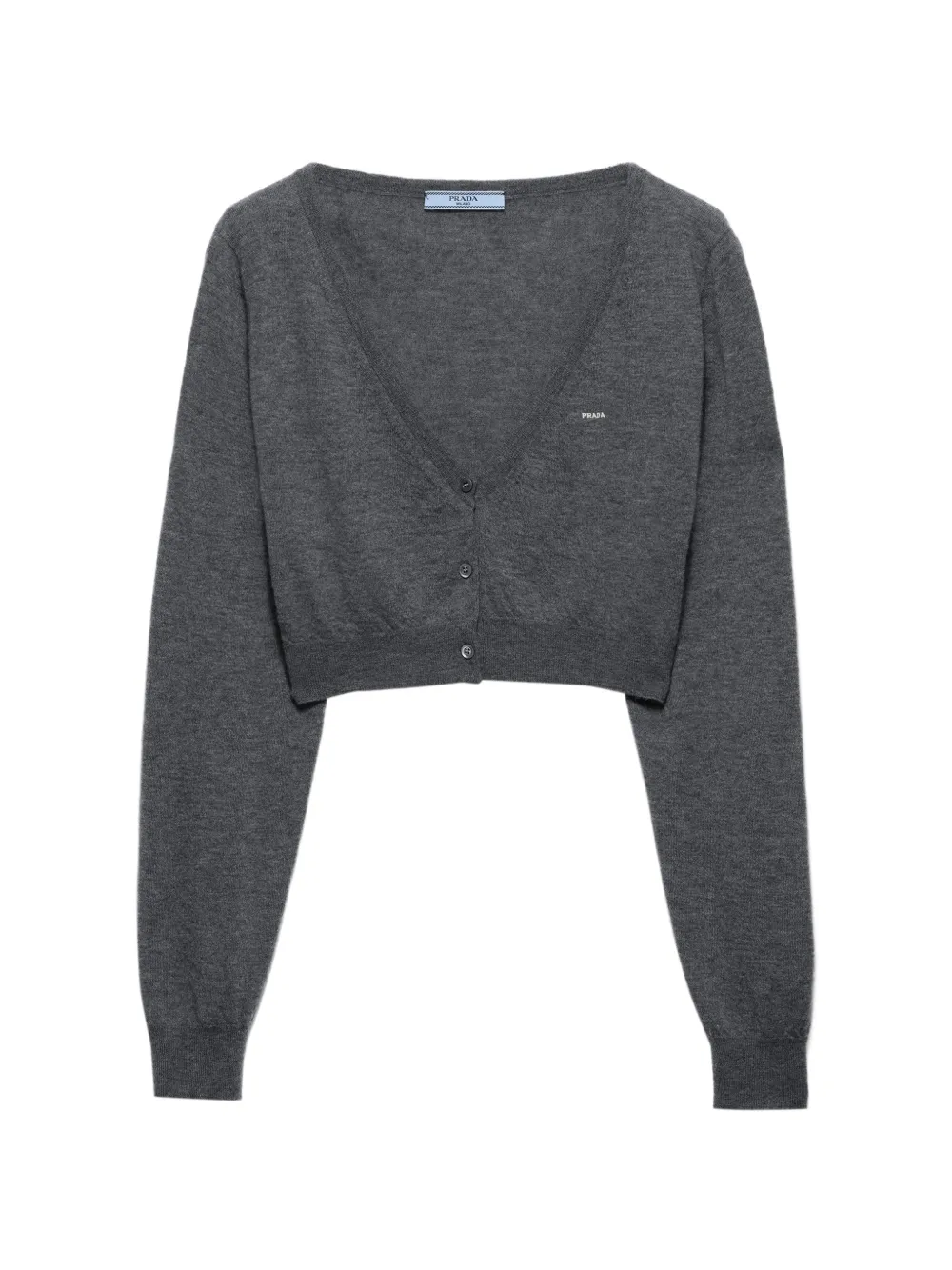 Prada cropped cashmere cardigan - Grigio