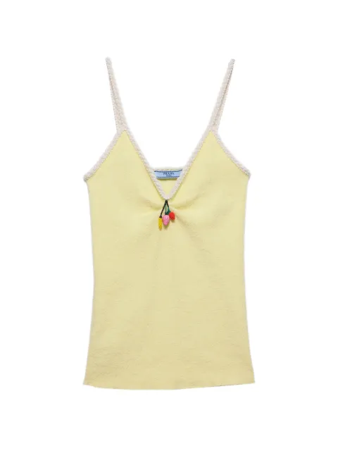 Prada top bouclé en coton