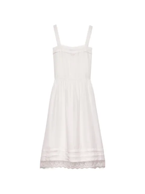 Prada embroidered old-washed silk dress