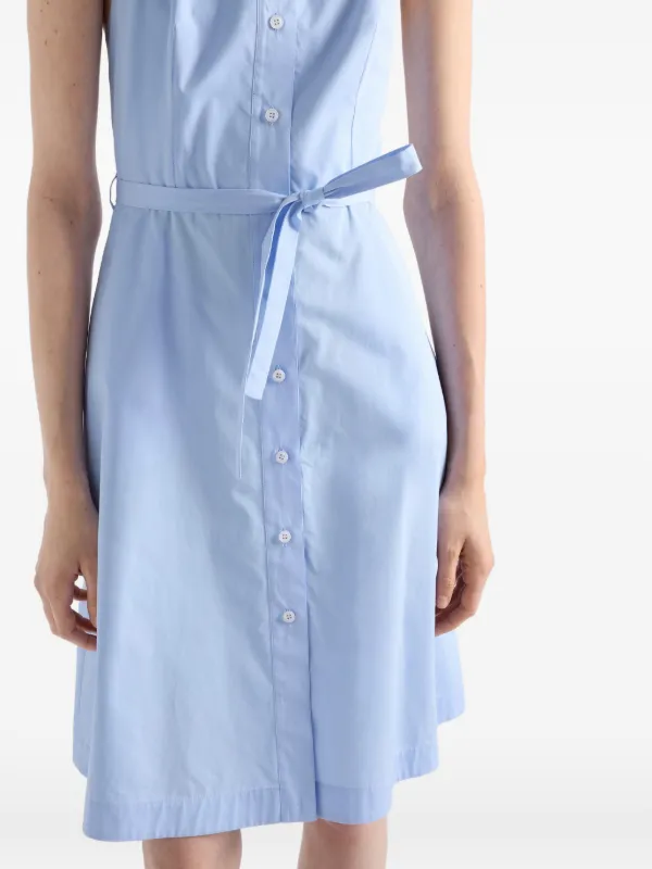 prada shirt dress women Prada Oversized Denim Shirt Dress