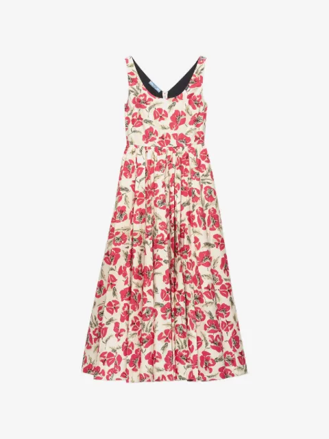 Prada soft-poplin dress