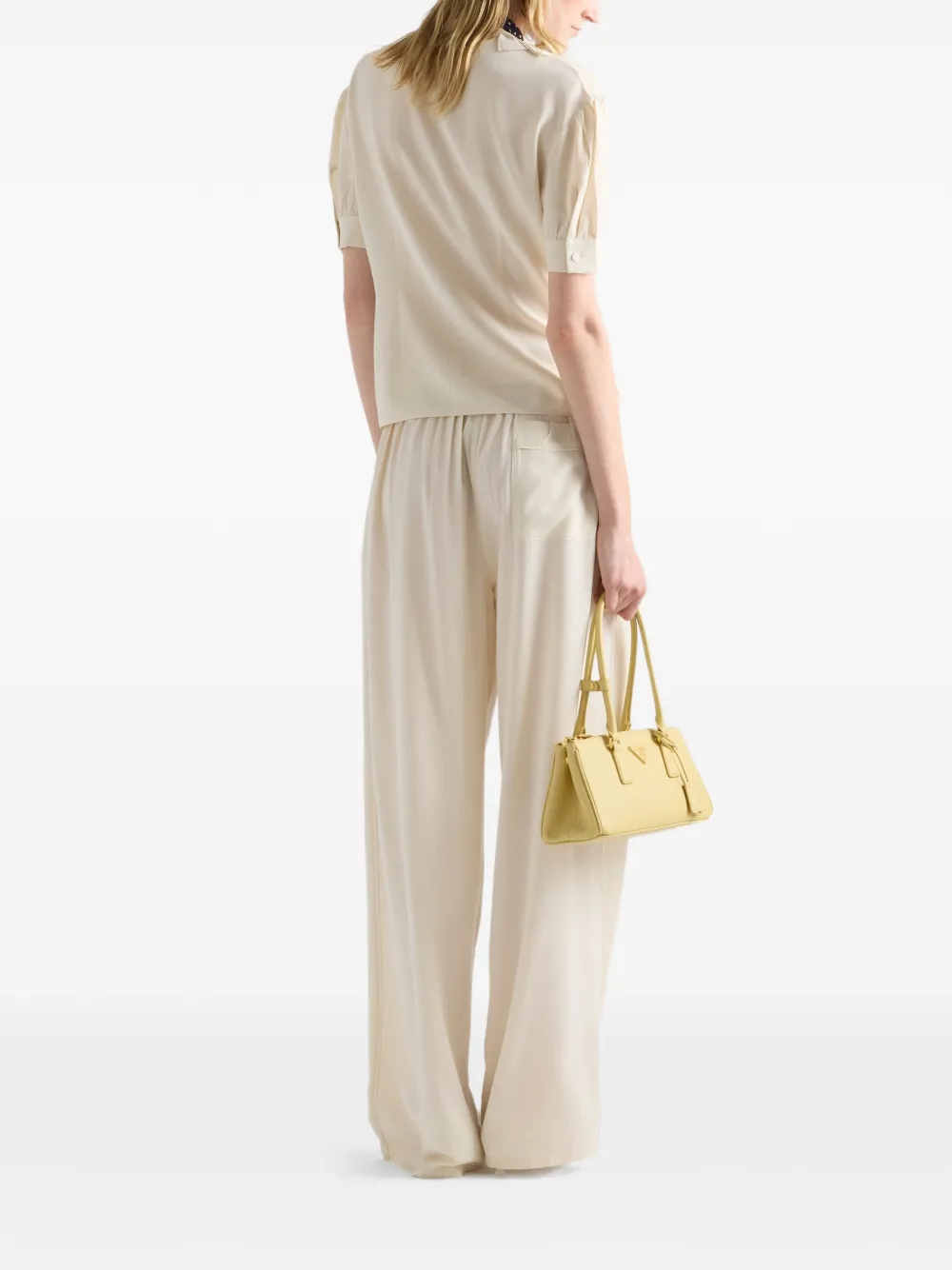 Prada Marocain blouse Beige
