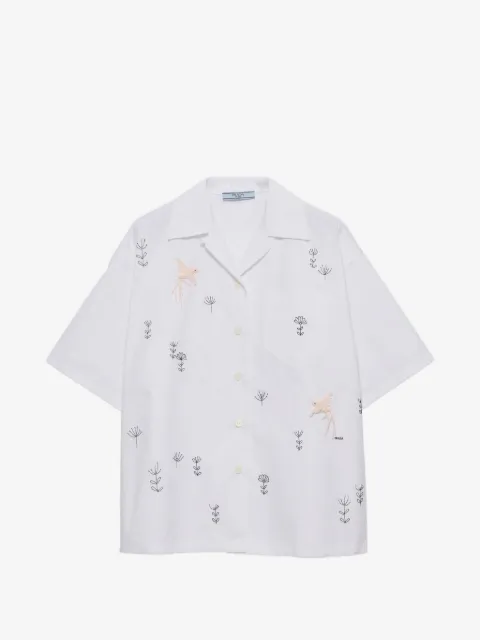 Prada embroidered poplin shirt