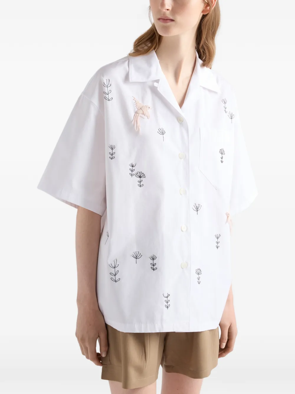 Prada Popeline overhemd Wit