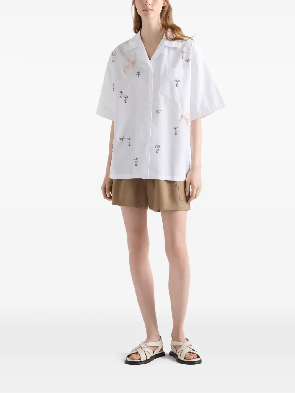 Prada Popeline overhemd Wit