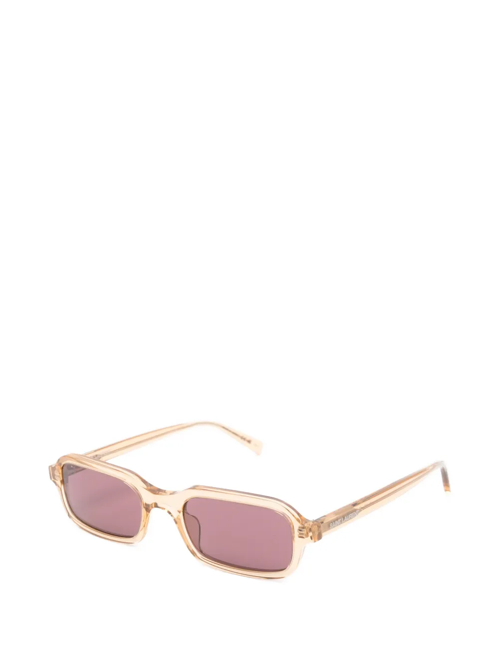 Saint Laurent Eyewear Zonnebril met vierkant montuur Beige