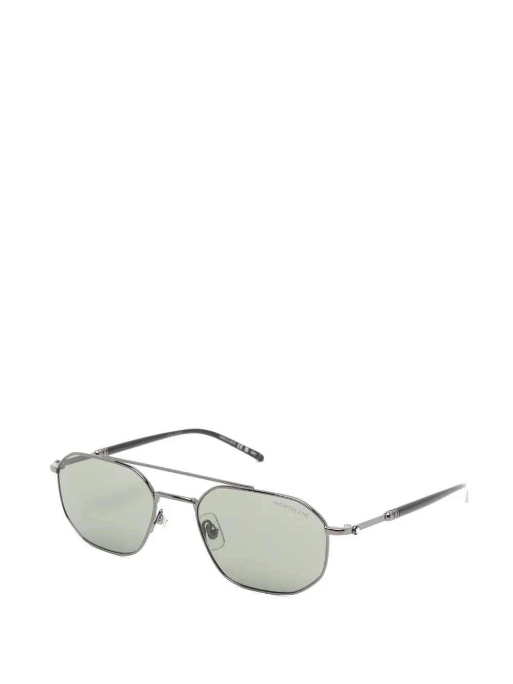 Montblanc Zonnebril met dubbele neusbrug Grijs