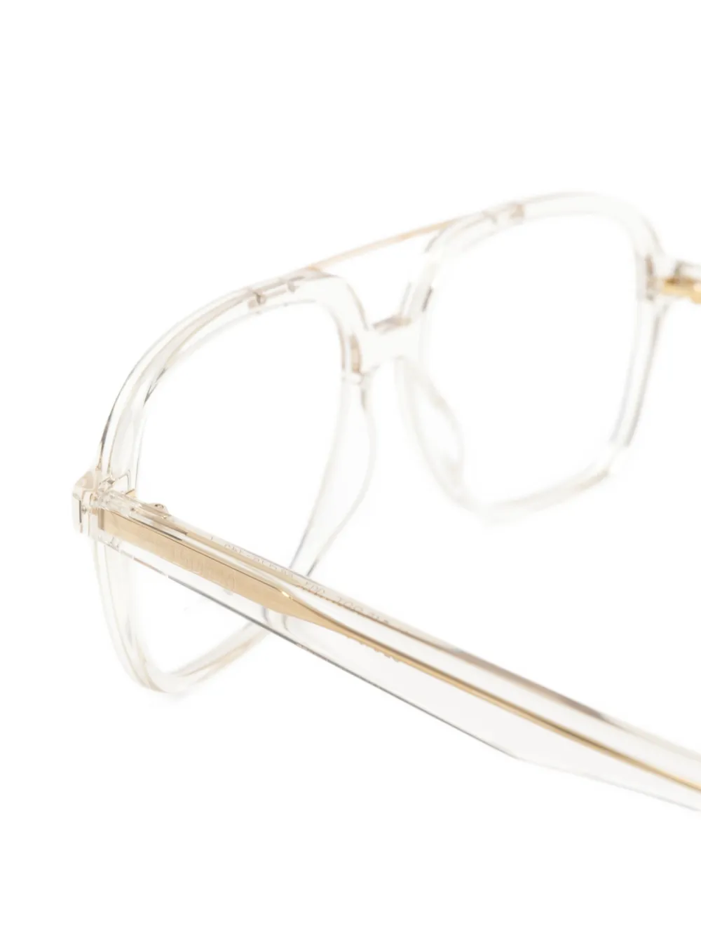 Saint Laurent Eyewear Bril met piloten montuur Beige