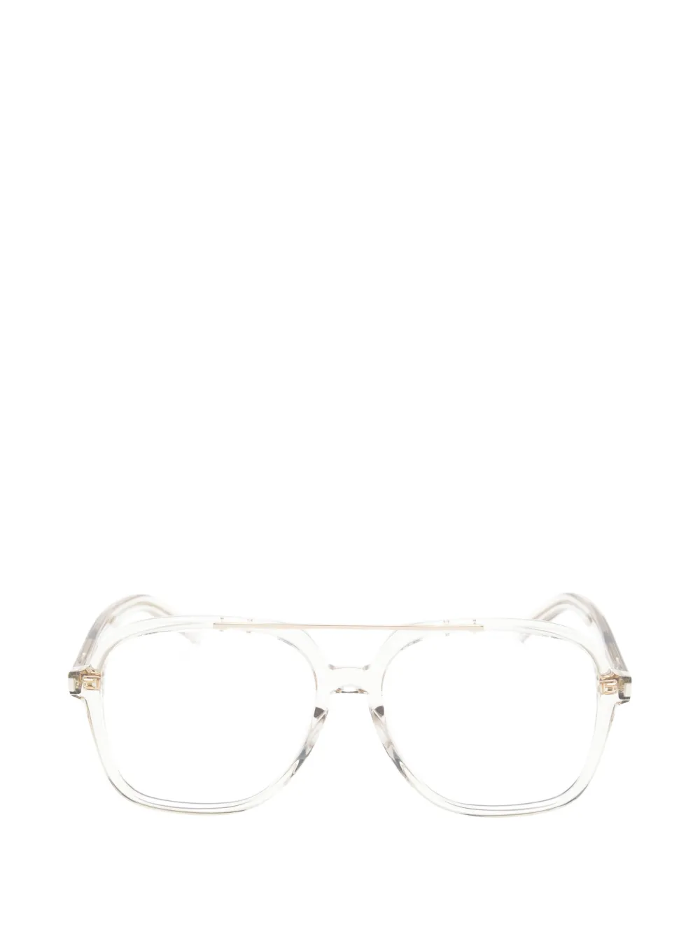 Saint Laurent Eyewear pilot-frame glasses - Nude