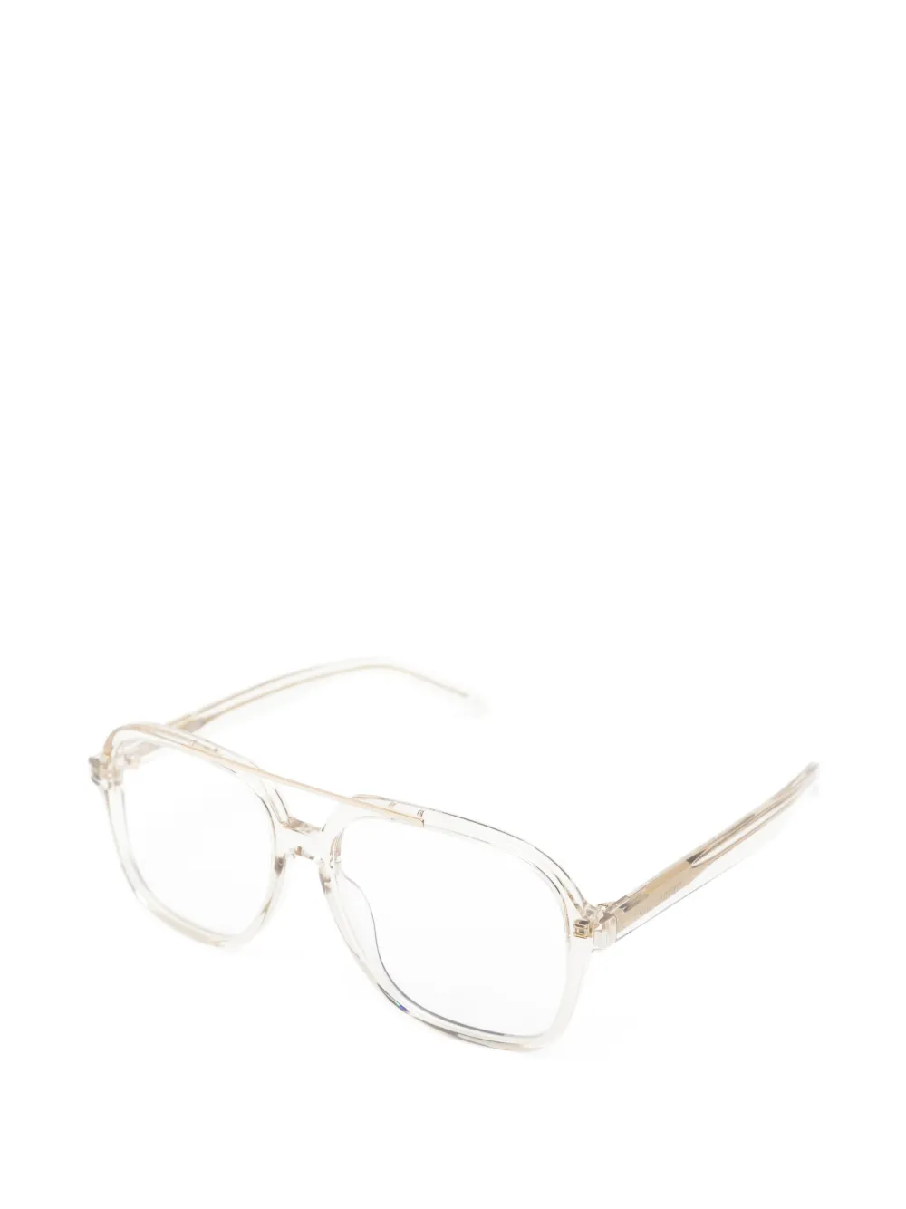 Saint Laurent Eyewear Bril met piloten montuur Beige