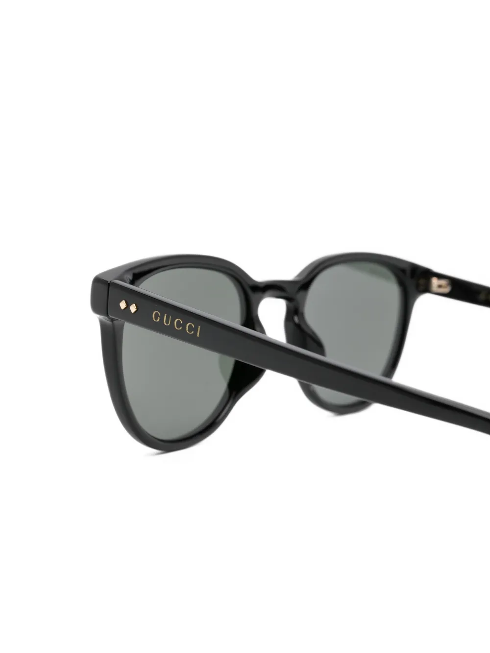 Gucci Eyewear Zonnebril met rond montuur Zwart
