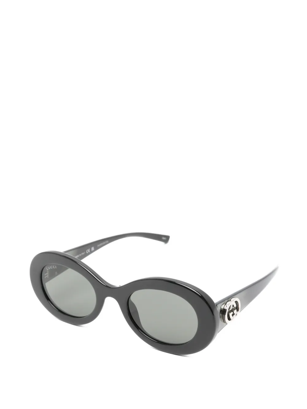 Gucci Eyewear Zonnebril met rond montuur Zwart