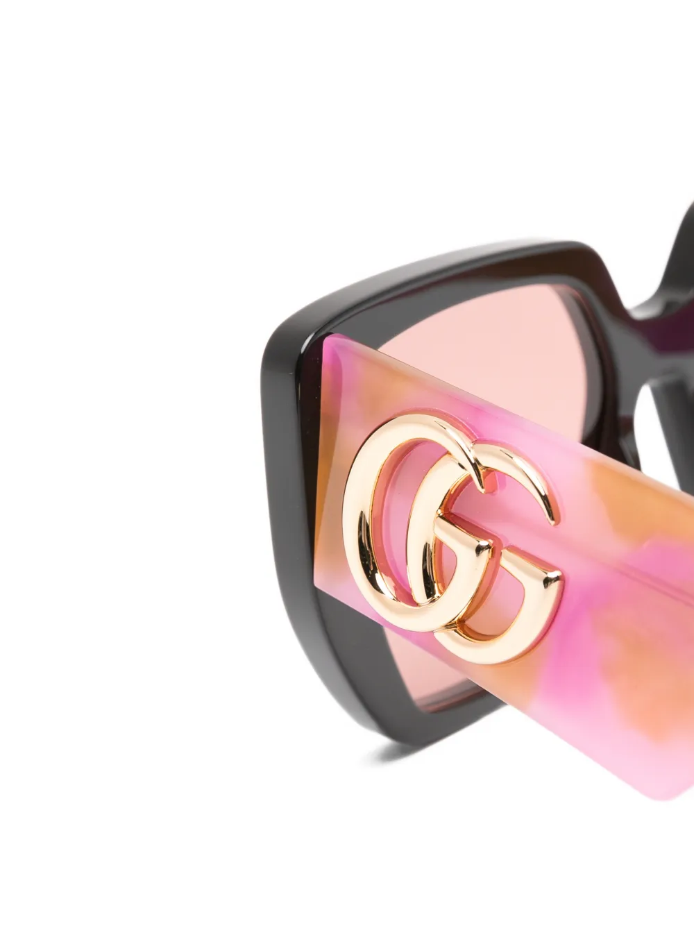 Gucci Eyewear GG zonnebril met geometrisch montuur Roze