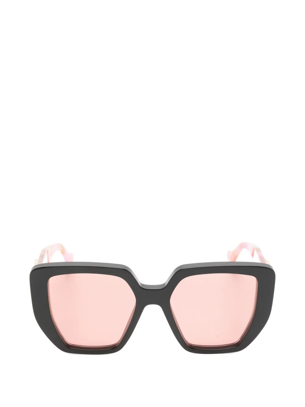 Gucci Eyewear Double G geometric-frame sunglasses - Rosa