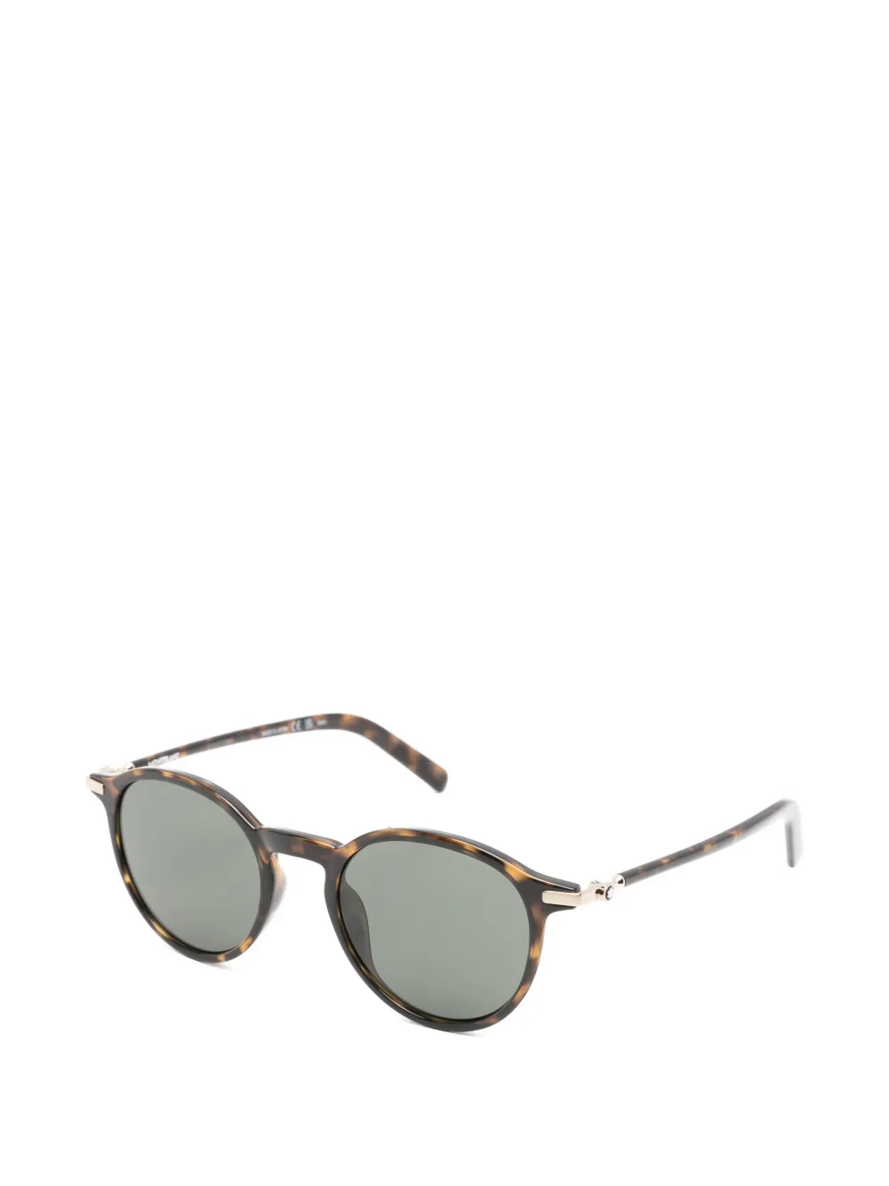 Montblanc Zonnebril met schildpadschild effect Bruin