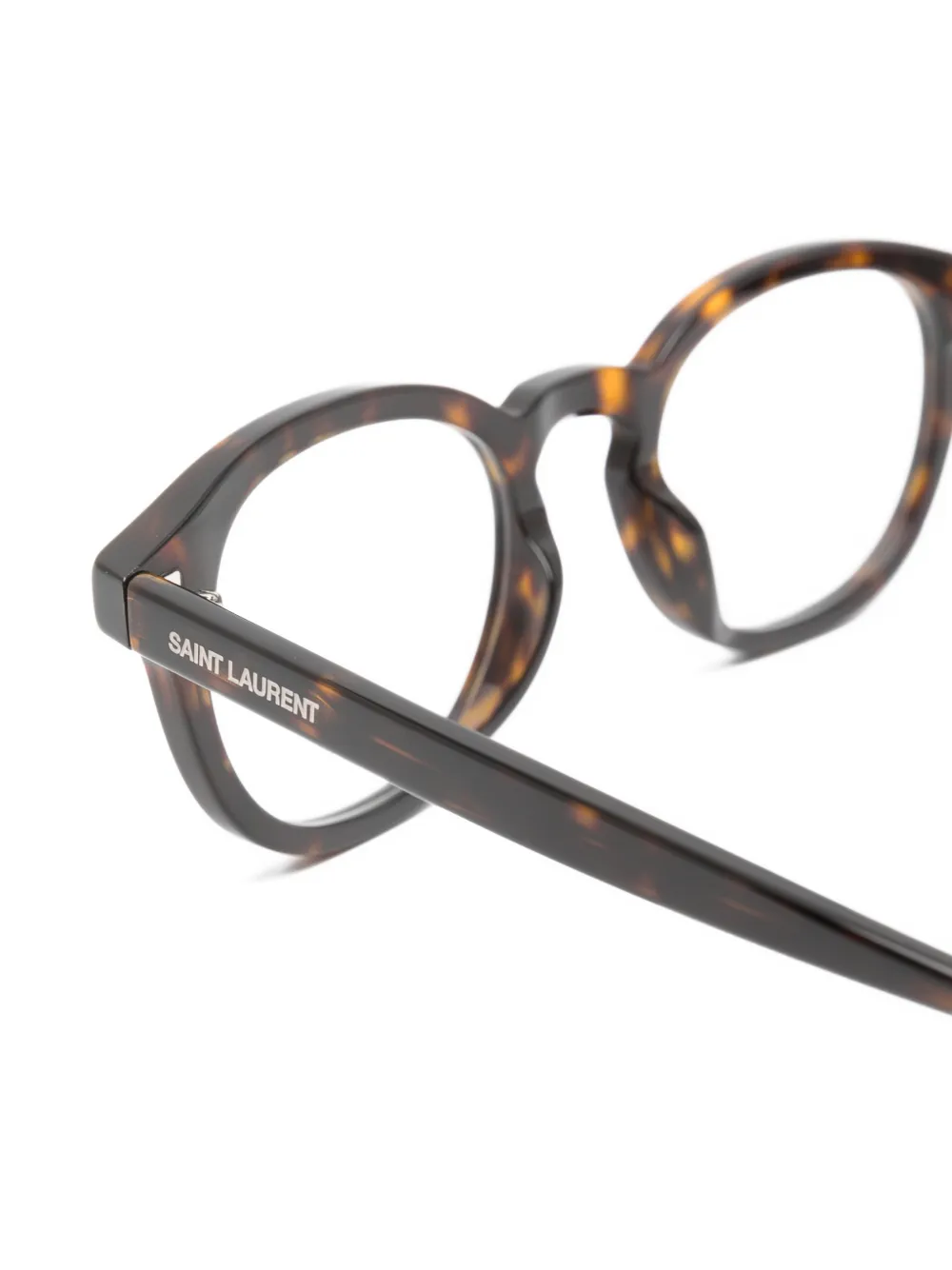 Saint Laurent Eyewear Bril met rond montuur Bruin