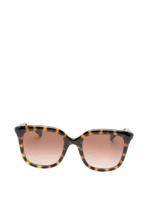 Balenciaga Eyewear Superbusy レイヤード サングラス | ブラウン