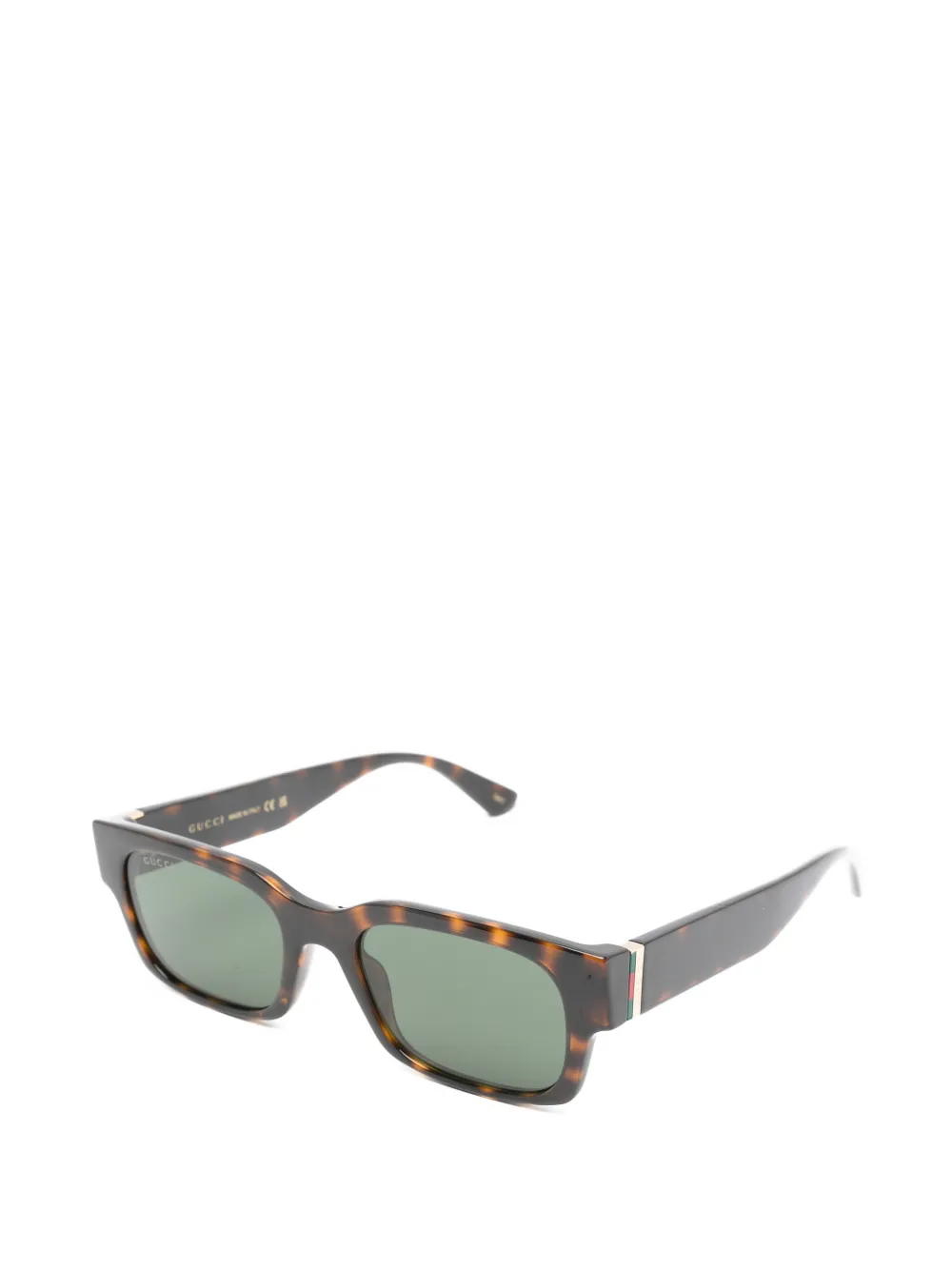 Gucci Eyewear Zonnebril met rechthoekig montuur Bruin