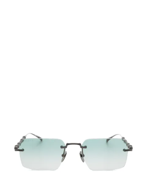 Gucci Eyewear Bamboo-effect rimless rectangle-frame sunglasses