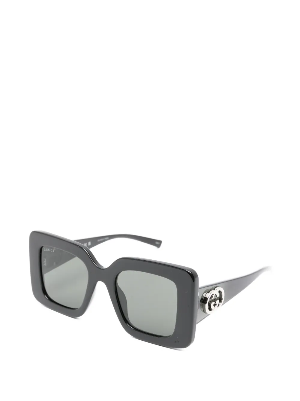 Gucci Eyewear Interlocking G zonnebril met vierkant montuur Zwart