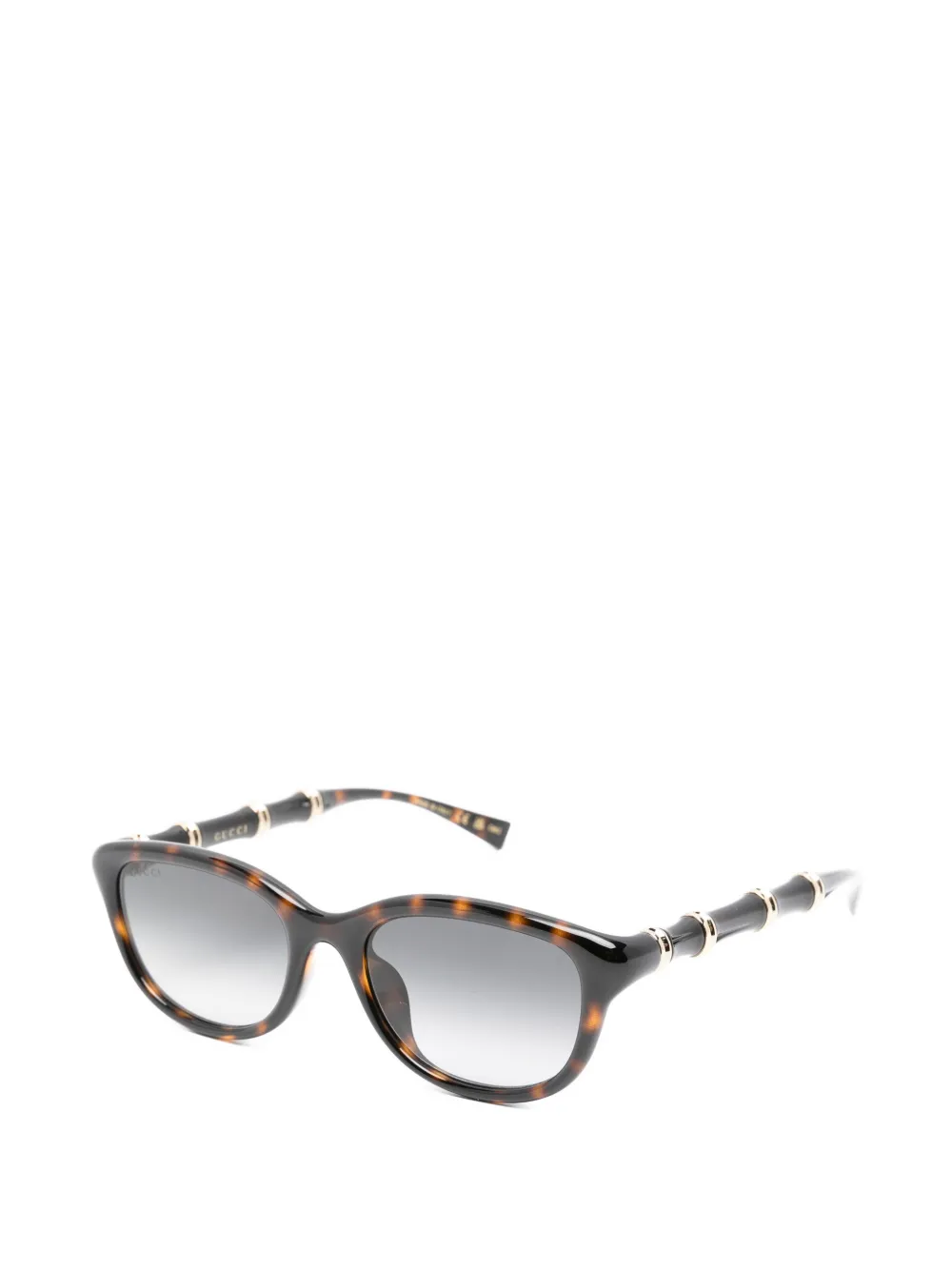 Gucci Eyewear Bamboo zonnebril met schildpadschild-effect Bruin