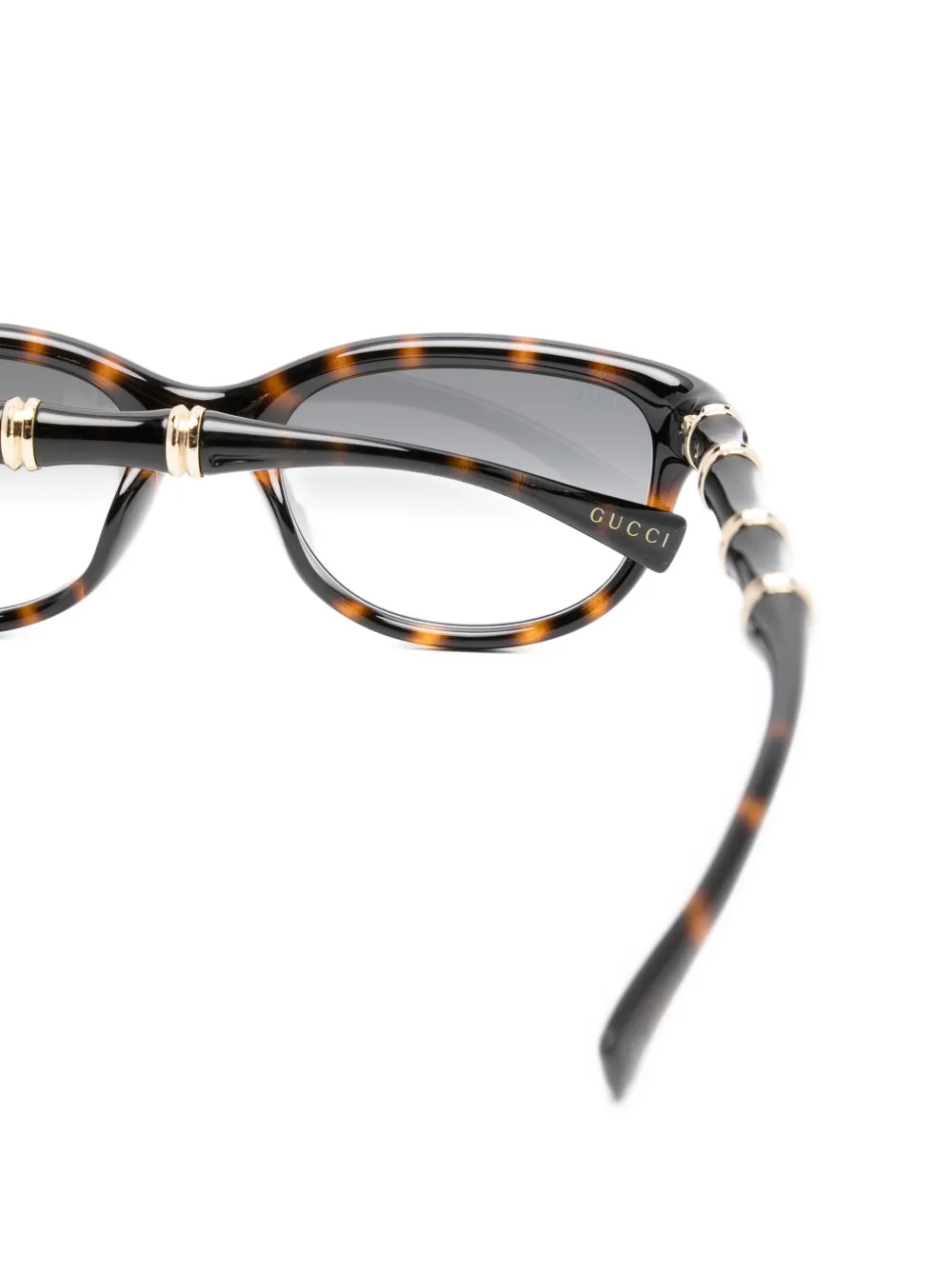Gucci Eyewear Bamboo zonnebril met schildpadschild-effect Bruin