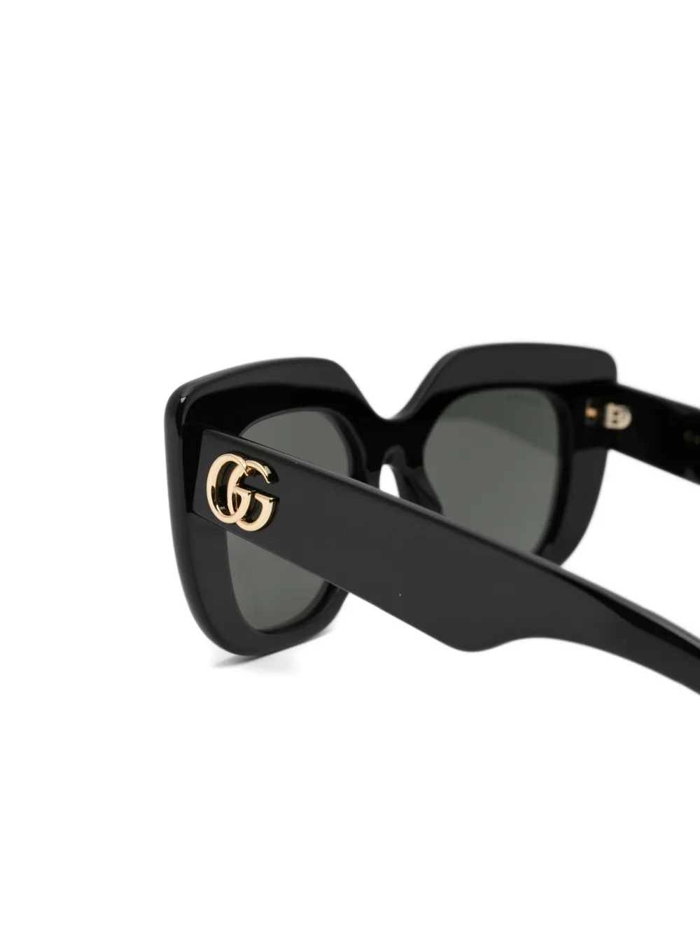 Gucci Eyewear Zonnebril met geometrisch montuur Zwart