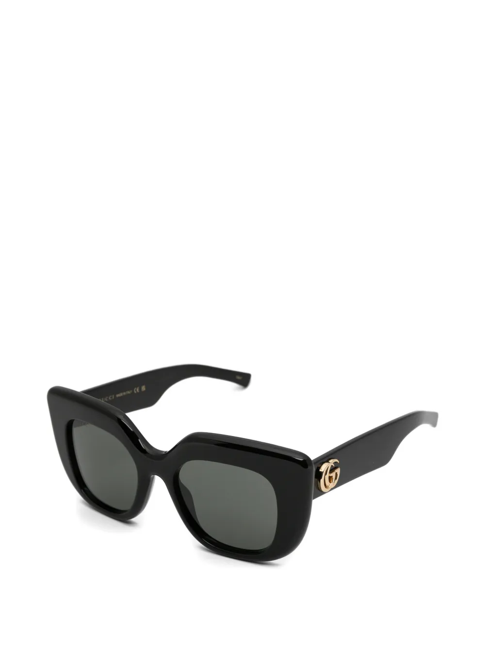 Gucci Eyewear Zonnebril met geometrisch montuur Zwart