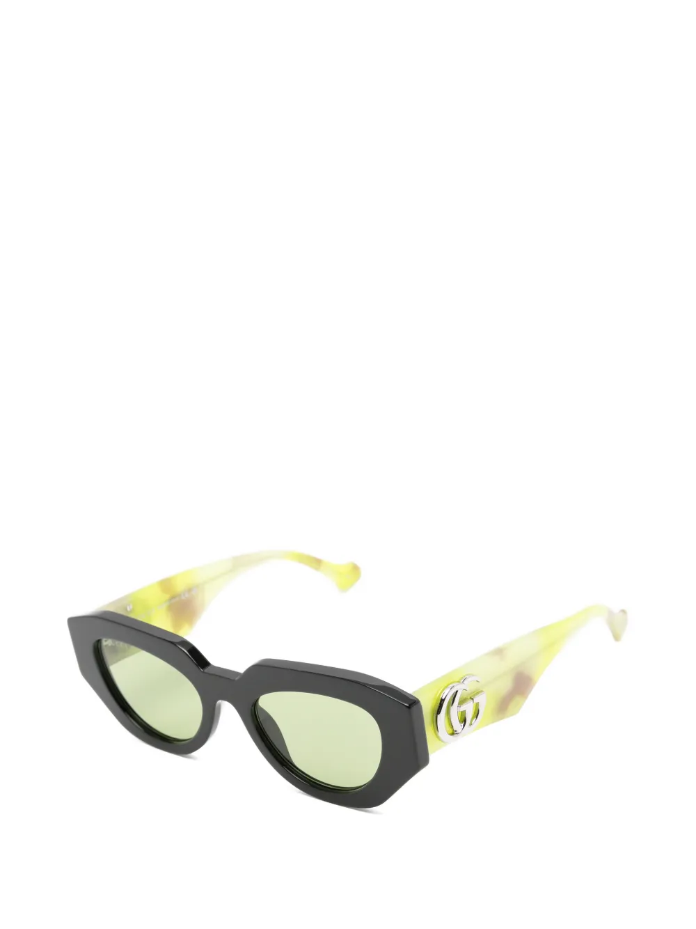Gucci Eyewear GG zonnebril met geometrisch montuur Zwart