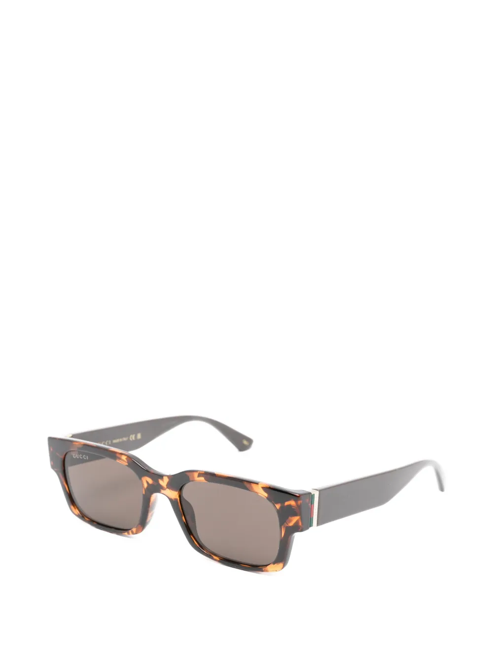 Gucci Eyewear Zonnebril met rechthoekig montuur Bruin
