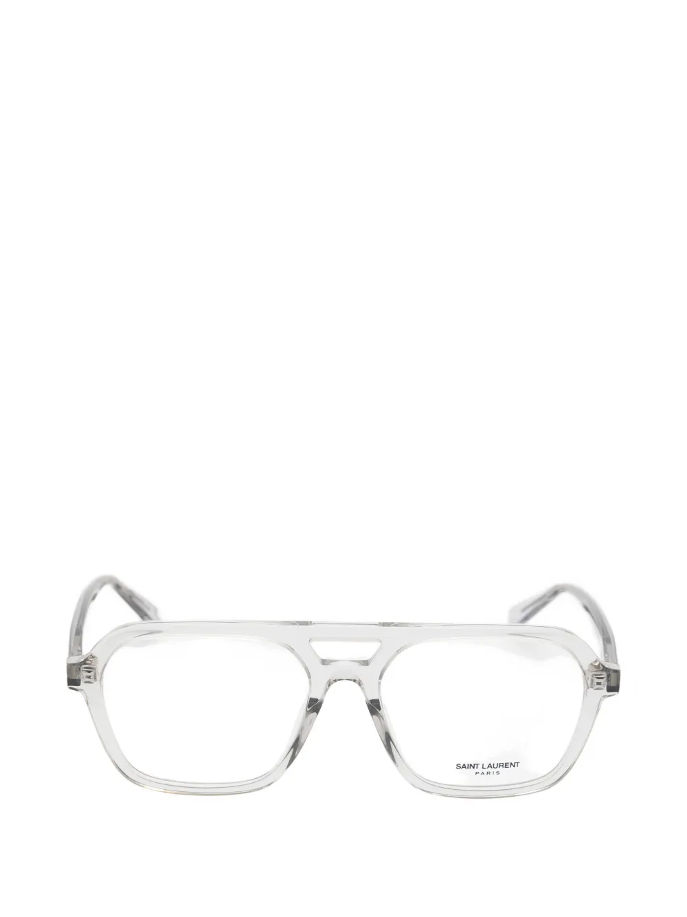 Saint Laurent Eyewear pilot-frame glasses - Weiß