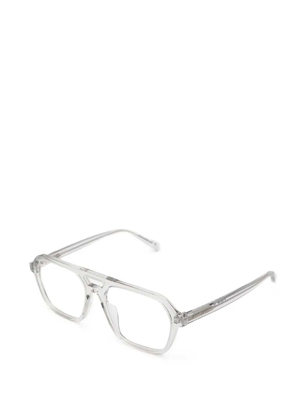 Saint Laurent Eyewear Bril met piloten montuur Wit