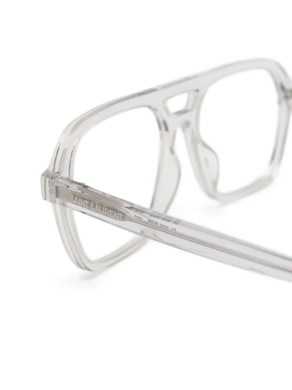 Saint Laurent Eyewear Bril met piloten montuur Wit