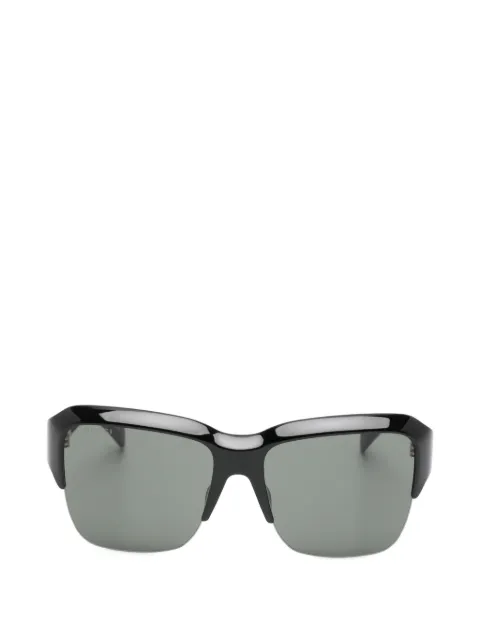 Gucci Eyewear logo-engraved geometric-frame sunglasses