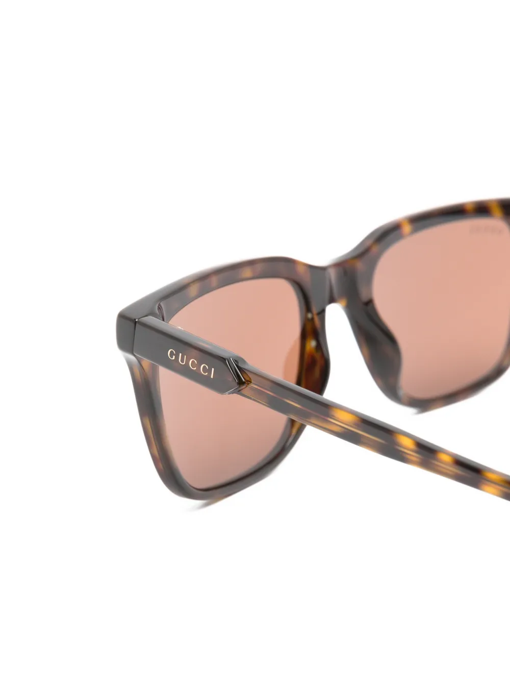 Gucci Eyewear Zonnebril met vierkant montuur Bruin