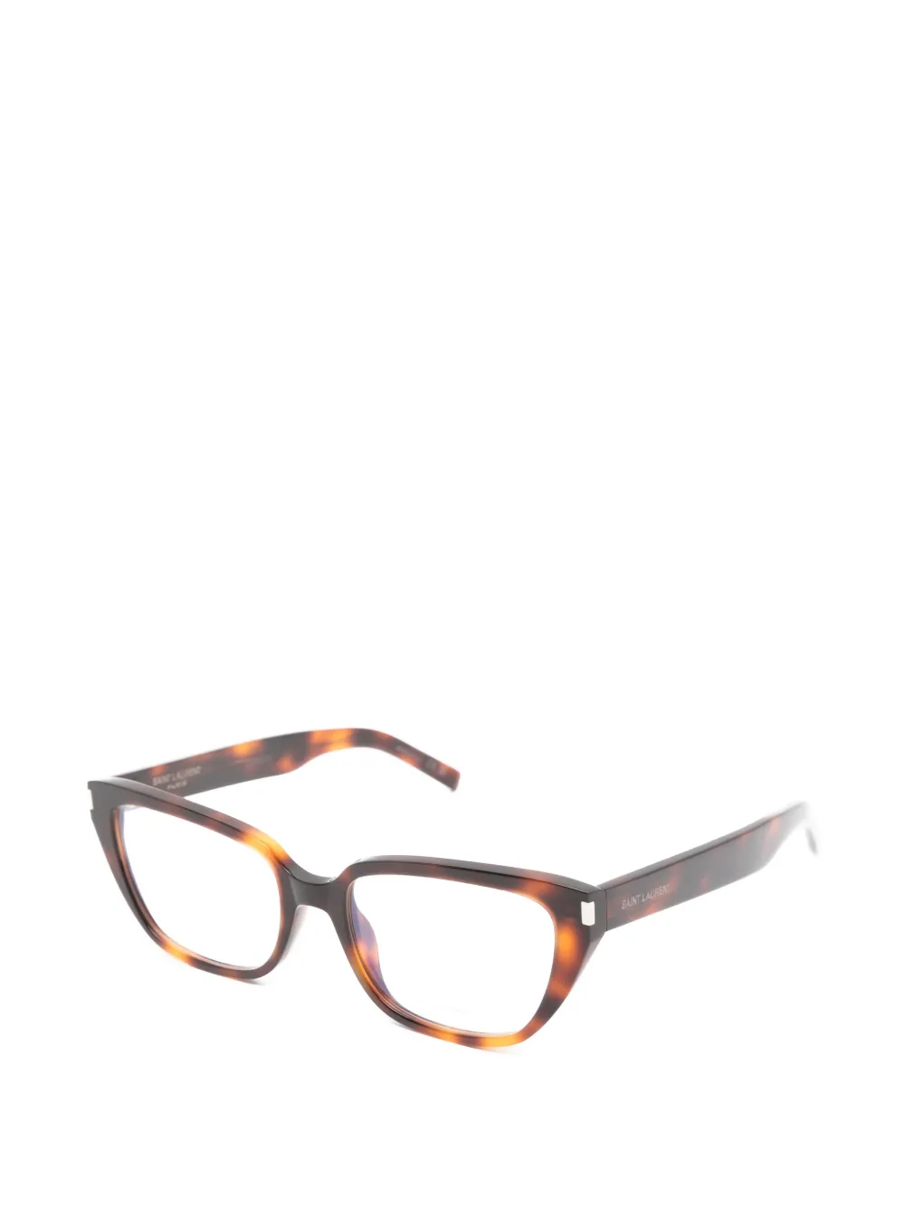 Saint Laurent Eyewear Bril met schildpadschild-effect Bruin
