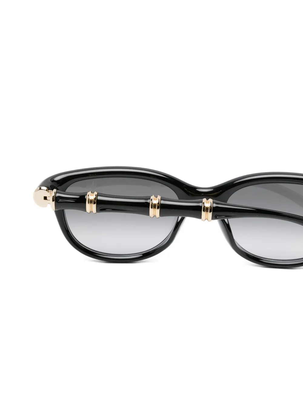Gucci Eyewear Zonnebril met bamboe-effect Zwart