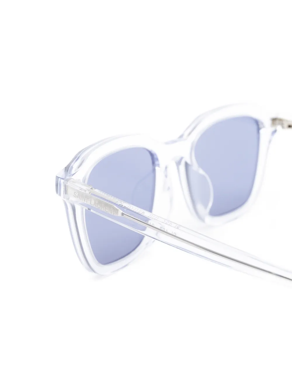 Saint Laurent Eyewear Zonnebril met vierkant montuur Wit