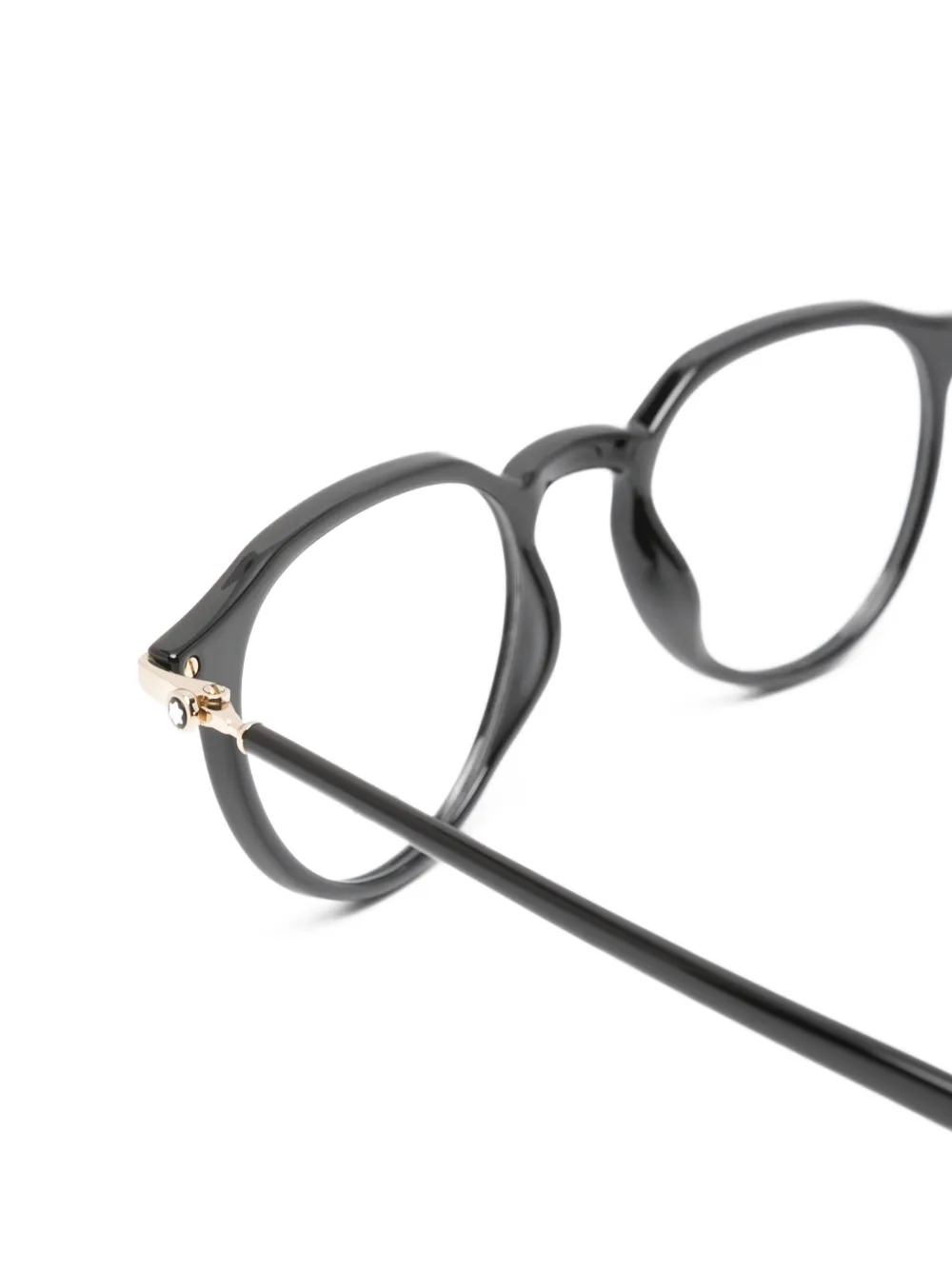 Montblanc Bril met rond montuur Zwart