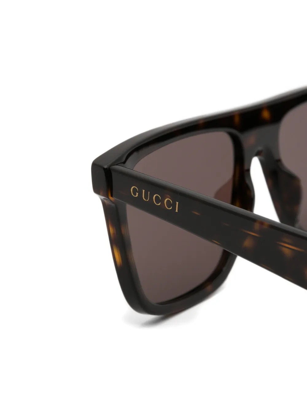 Gucci Eyewear Zonnebril met vierkant montuur Bruin