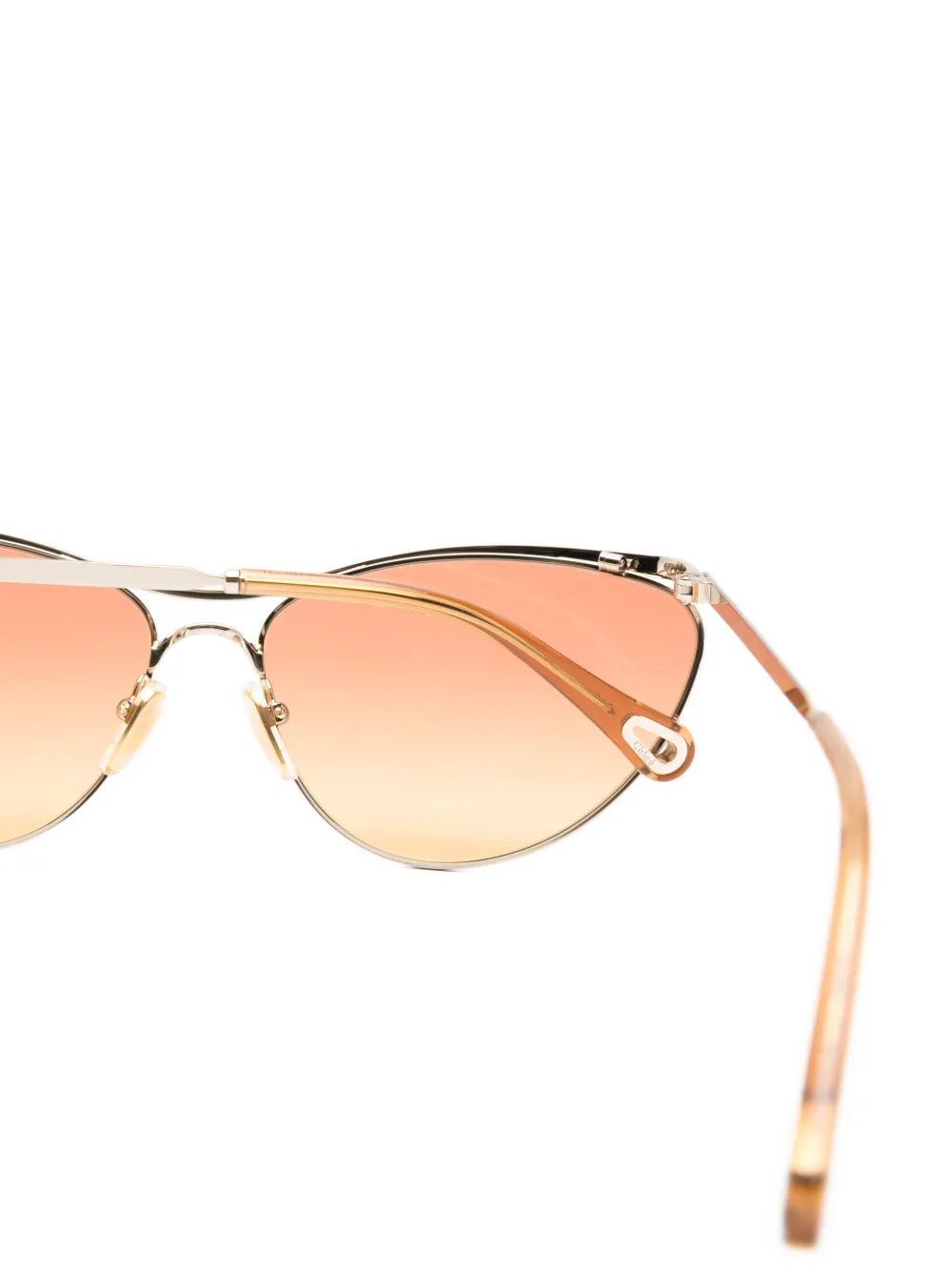 Chloé Eyewear Zonnebril met cat-eye montuur Goud