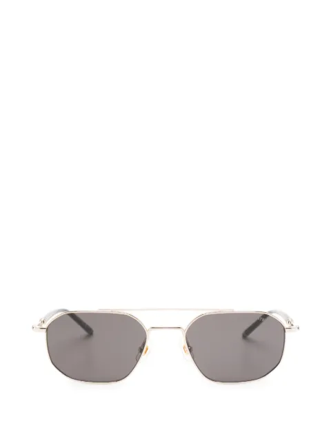 Montblanc geometric-frame double-bridge sunglasses