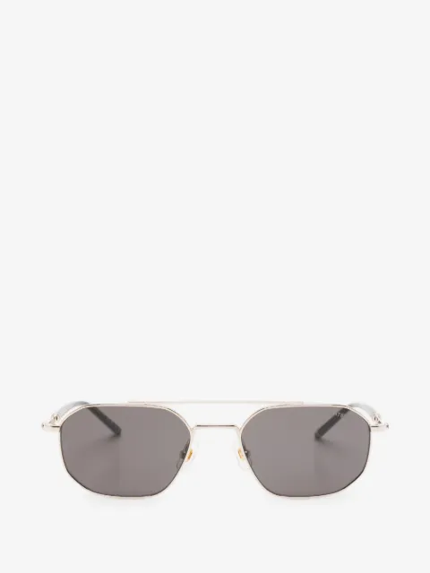 Montblanc geometric-frame double-bridge sunglasses