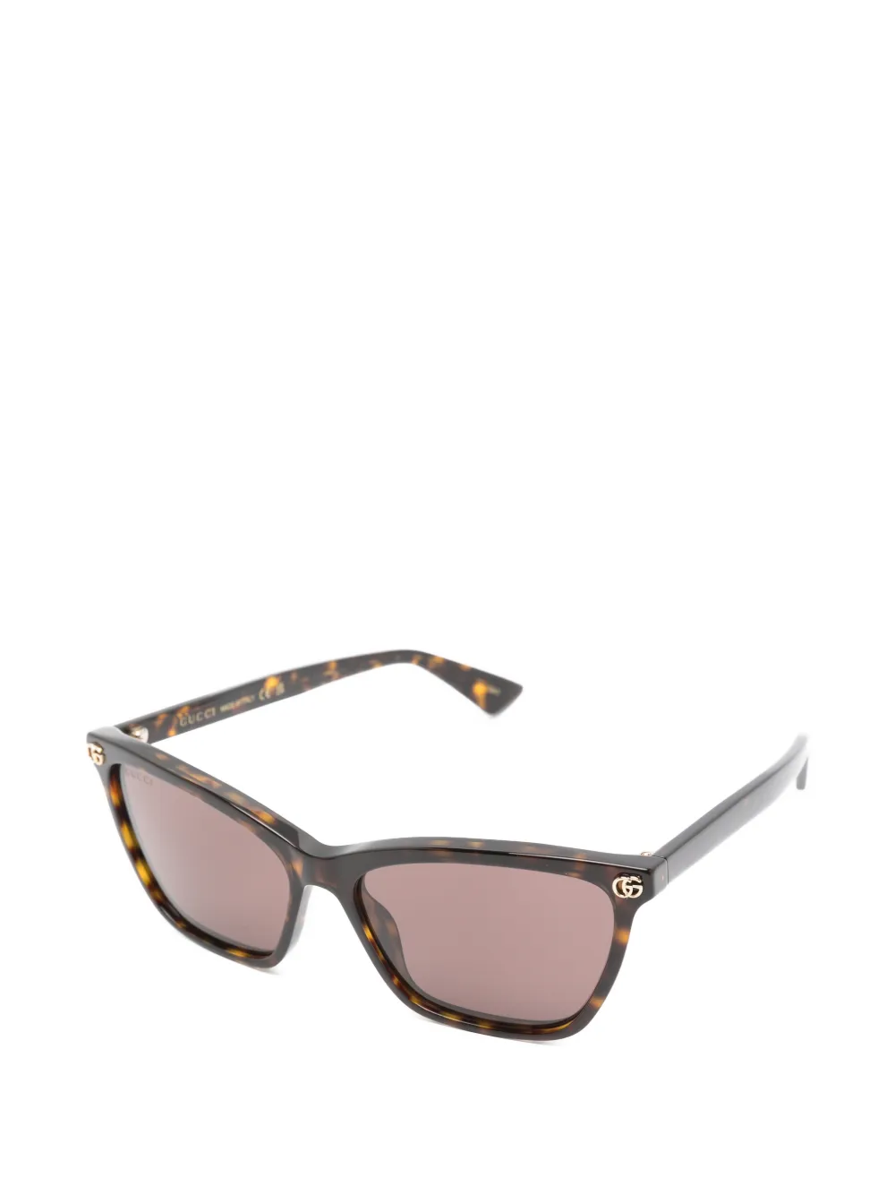 Gucci Eyewear Double-G zonnebril met schildpadschild-design Bruin