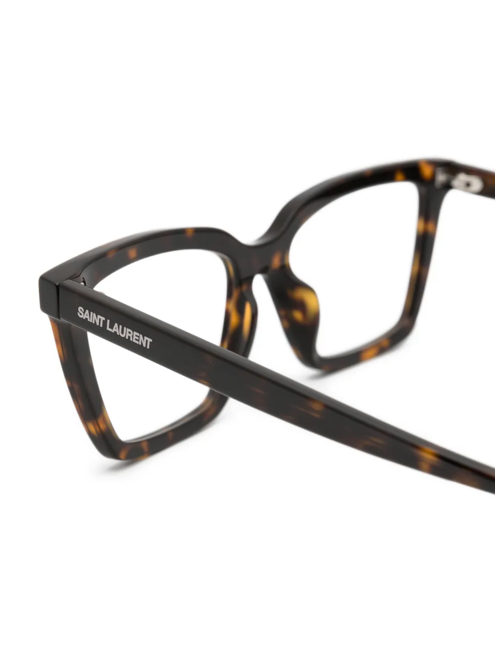 Saint Laurent Eyewear Bril met rechthoekig montuur Bruin
