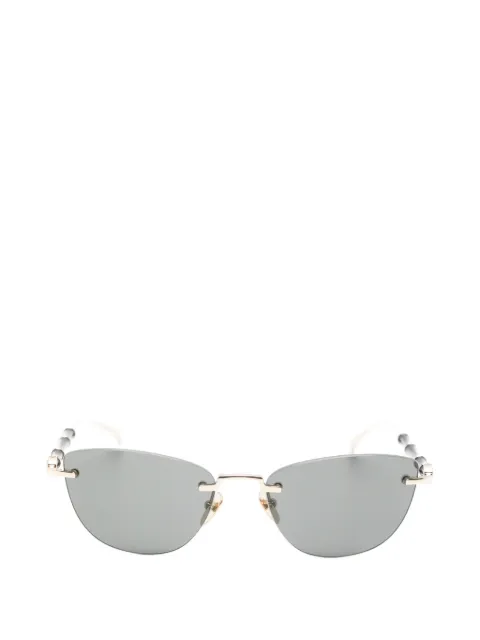 Gucci Eyewear Bamboo rimless cat-eye frame sunglasses